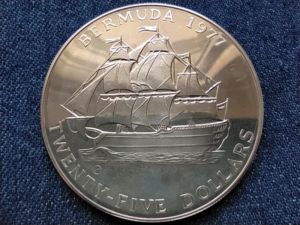 Bermuda Erzs&eacute;bet kir&aacute;lynő csatlakoz&aacute;s&aacute;nak 25. &eacute;vfordul&oacute;ja II .925 ez&uuml;st 25 Doll&aacute;r