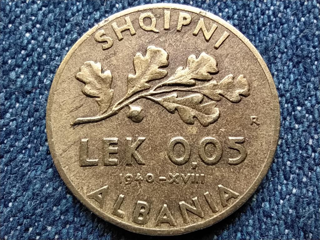Alb&aacute;nia III. Viktor Em&aacute;nuel 0.05 Lek