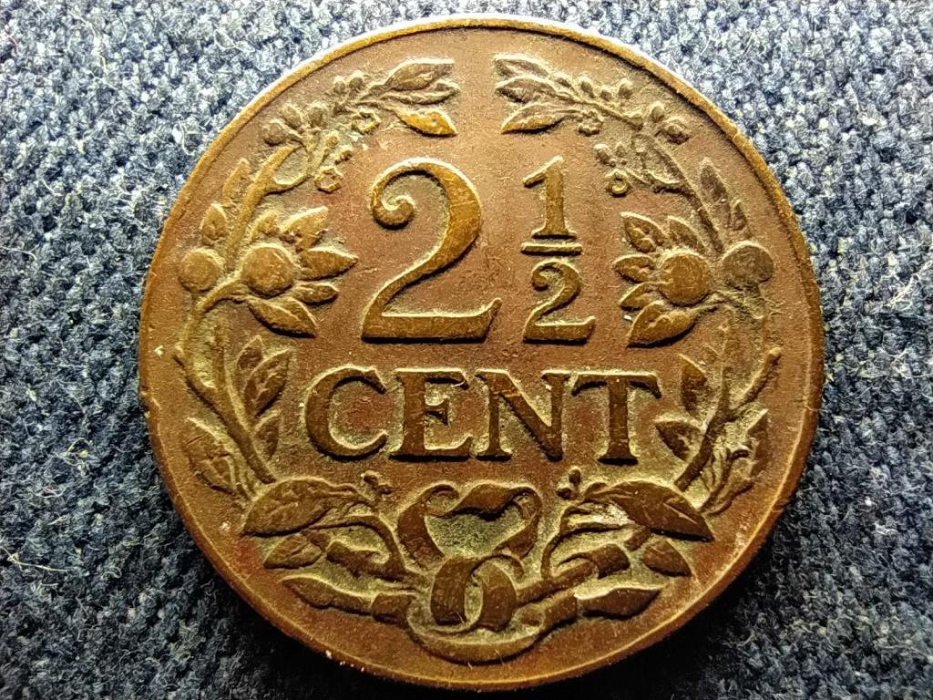 Holland Antill&aacute;k Curacao I. Vilma (1890-1948) 2 1/2 cent