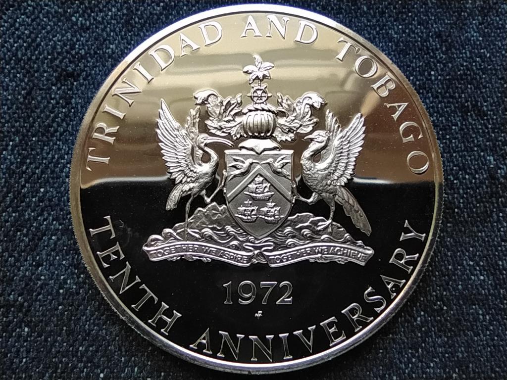 Trinidad &eacute;s Tobago F&uuml;ggetlens&eacute;g .925 ez&uuml;st 10 doll&aacute;r