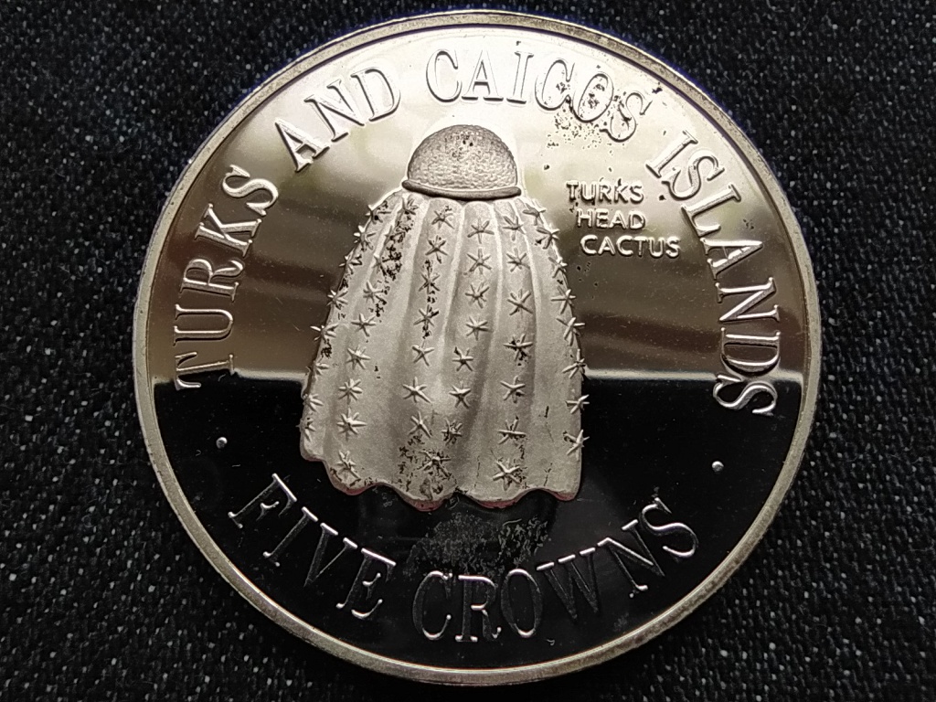 Turks-&eacute;s Caicos-szigetek II. Erzs&eacute;bet (1952- ) .500 ez&uuml;st 5 korona