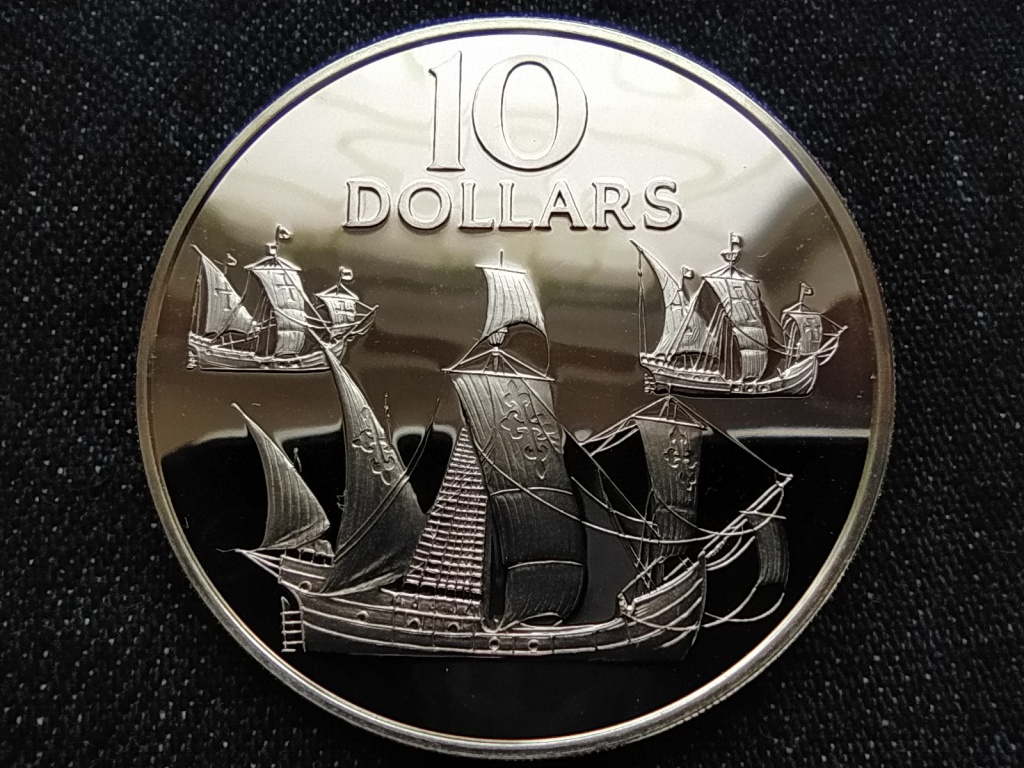 Trinidad &eacute;s Tobago K&ouml;zt&aacute;rsas&aacute;g (1976- ) .925 ez&uuml;st 10 doll&aacute;r