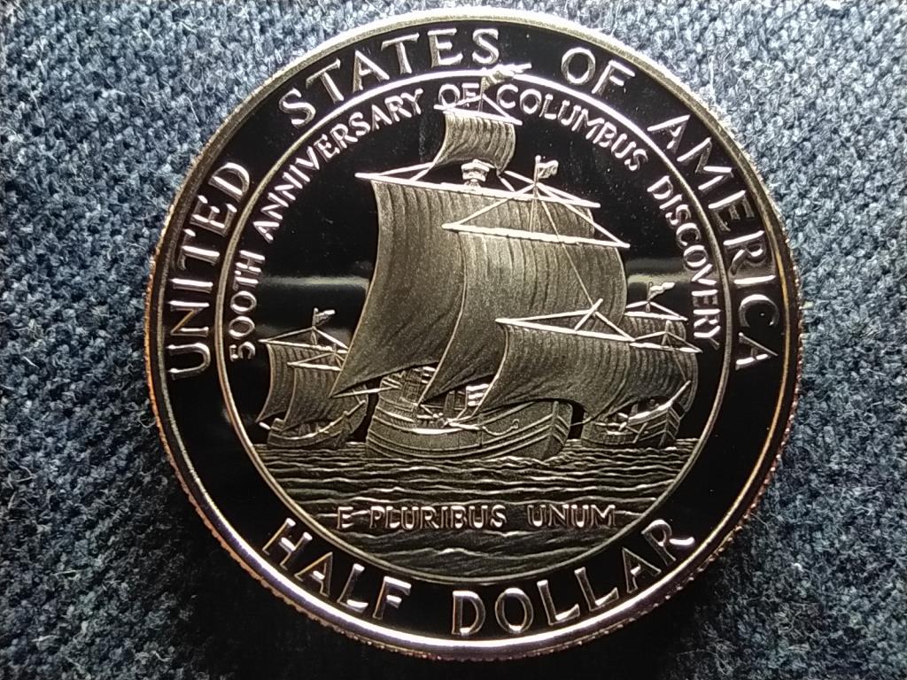 USA Kolumbusz utaz&aacute;s&aacute;nak 500. &eacute;vfordul&oacute;ja 1/2 Doll&aacute;r