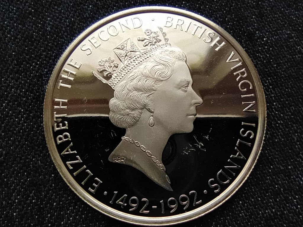 Brit Virgin-szigetek Kolumbusz a parton .925 ez&uuml;st 25 Doll&aacute;r