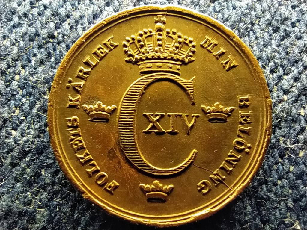 Sv&eacute;dorsz&aacute;g XIV. K&aacute;roly J&aacute;nos (1818-1844) 1/6 Skilling banco