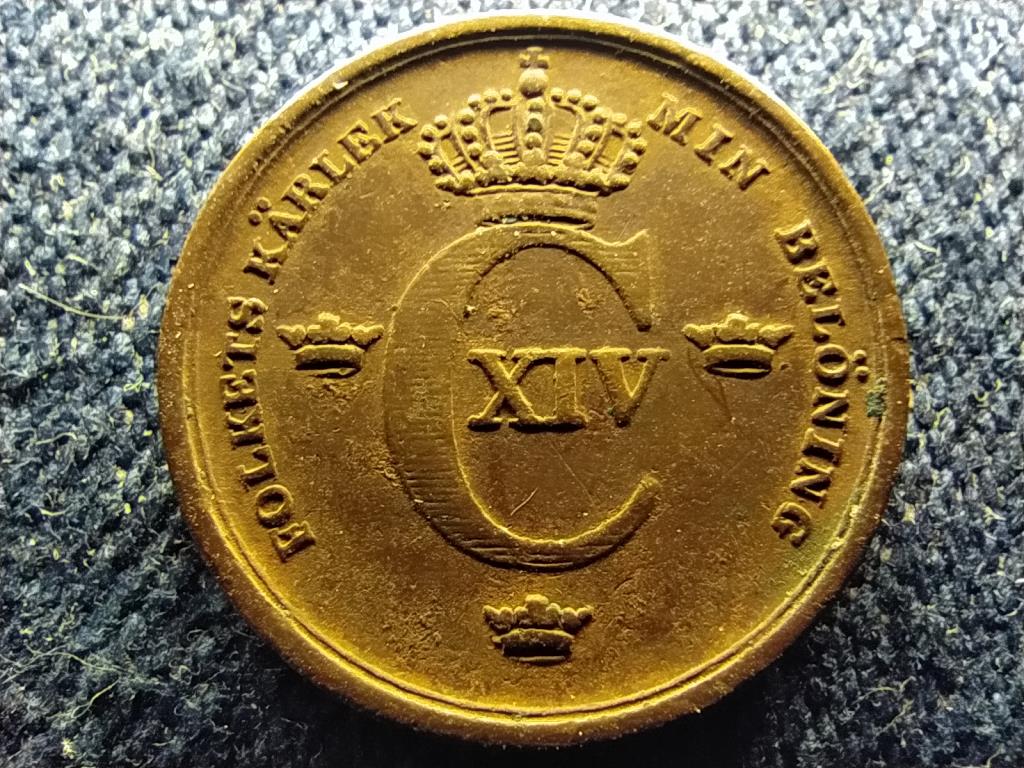 Sv&eacute;dorsz&aacute;g XIV. K&aacute;roly J&aacute;nos (1818-1844) 1/3 skilling banco