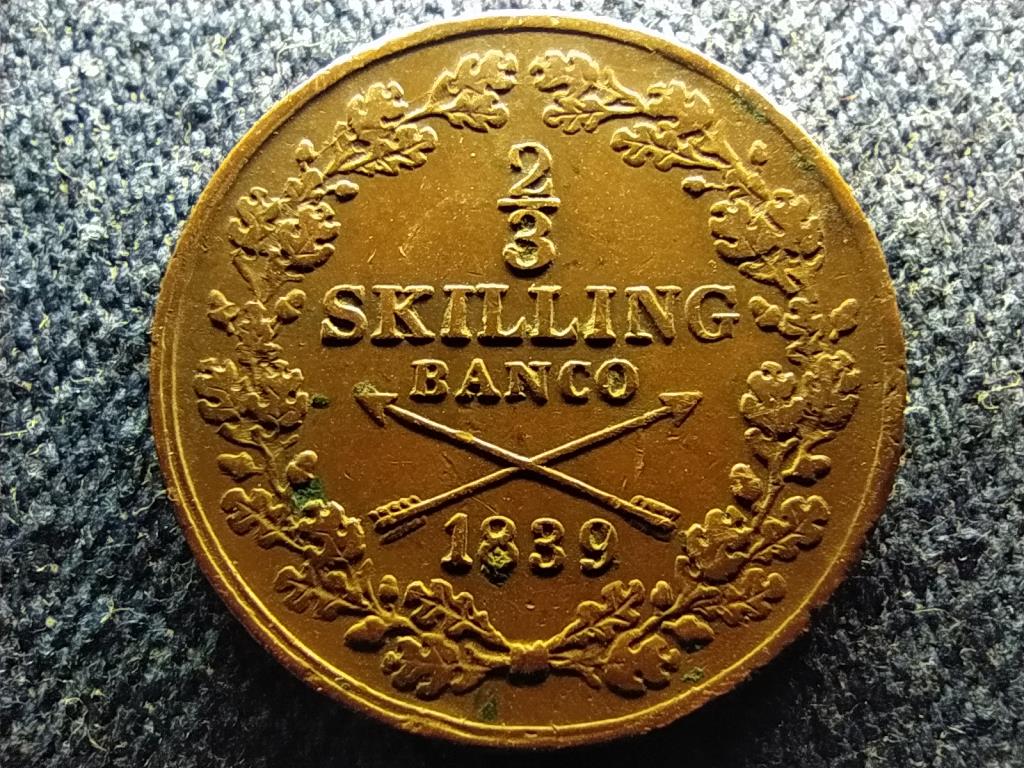 Sv&eacute;dorsz&aacute;g XIV. K&aacute;roly J&aacute;nos (1818-1844) 2/3 skilling banco