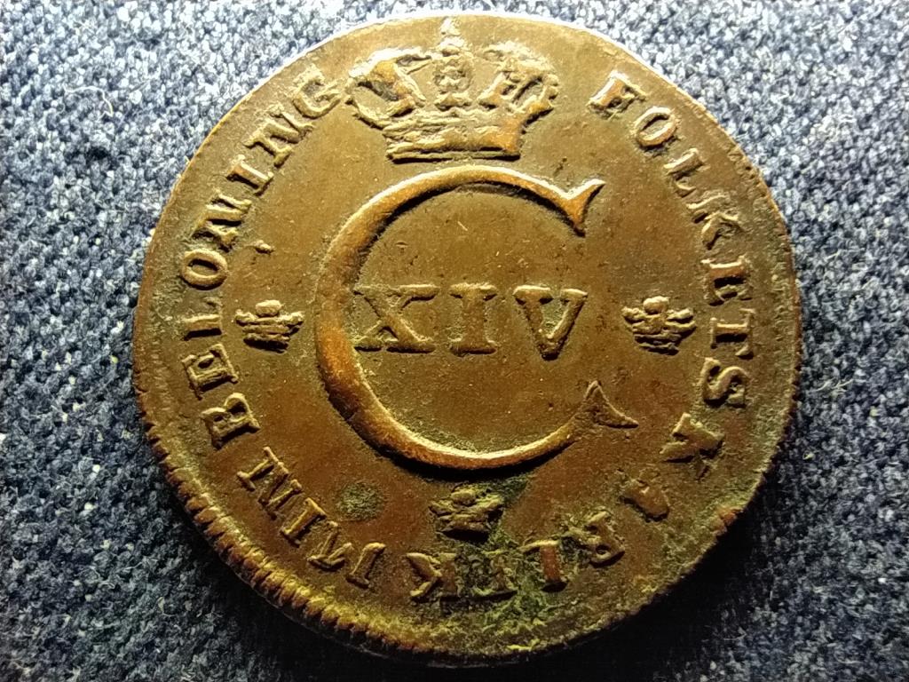 Sv&eacute;dorsz&aacute;g XIV. K&aacute;roly J&aacute;nos (1818-1844) 1/2 Skilling