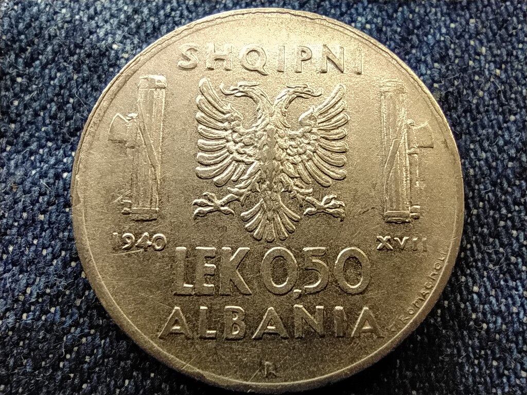 Alb&aacute;nia III. Viktor Em&aacute;nuel 0,5 Lek