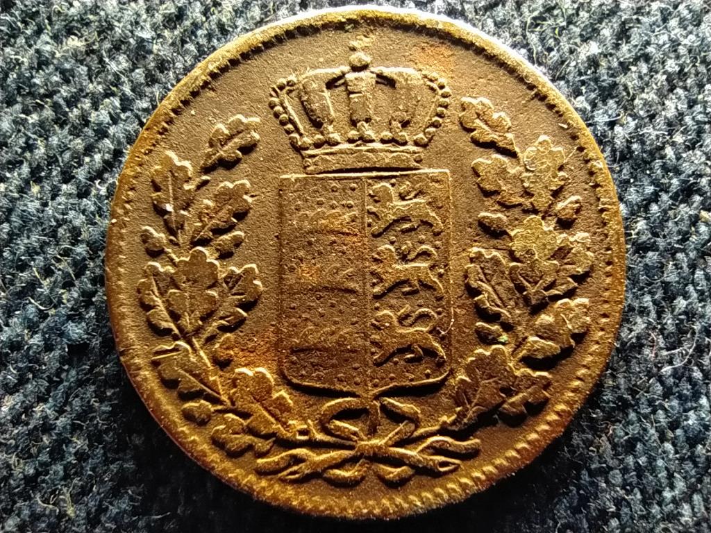 N&eacute;met &Aacute;llamok W&uuml;rttembergi Kir&aacute;lys&aacute;g I. Vilmos (1816-1864) 1/2 krajc&aacute;r