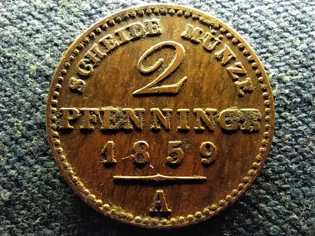 Poroszorsz&aacute;g IV. Frigyes Vilmos (1840-1861) 2 Pfenning
