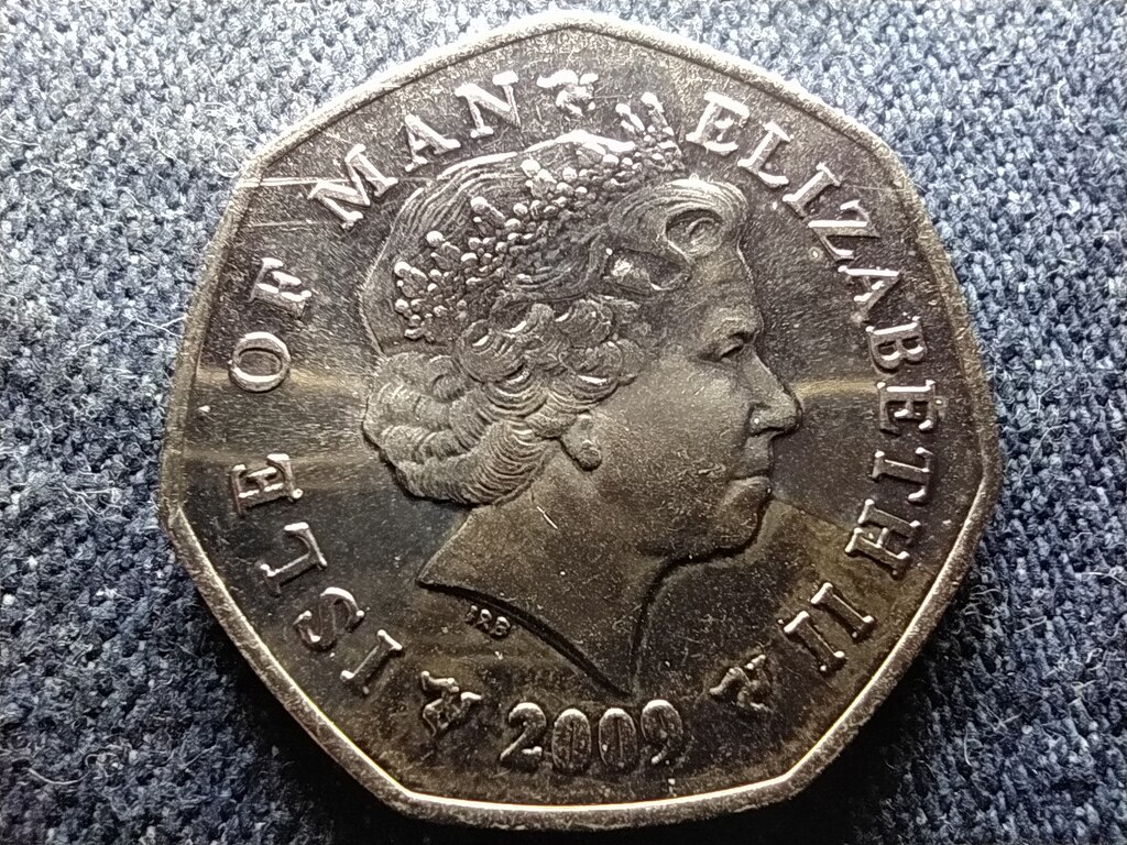 Man-sziget II. Erzs&eacute;bet 50 penny