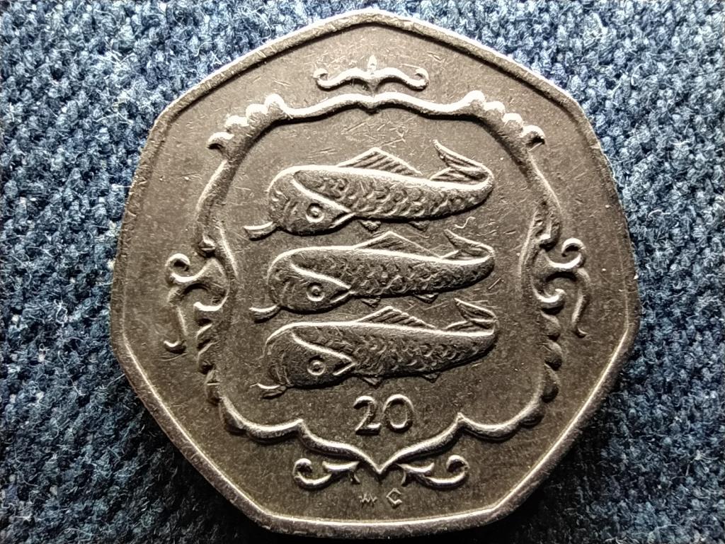 Man-sziget II. Erzs&eacute;bet 20 penny