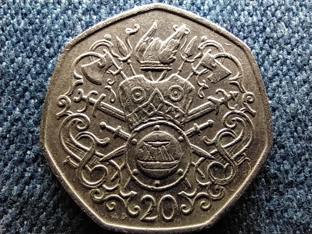 Man-sziget II. Erzs&eacute;bet 20 penny