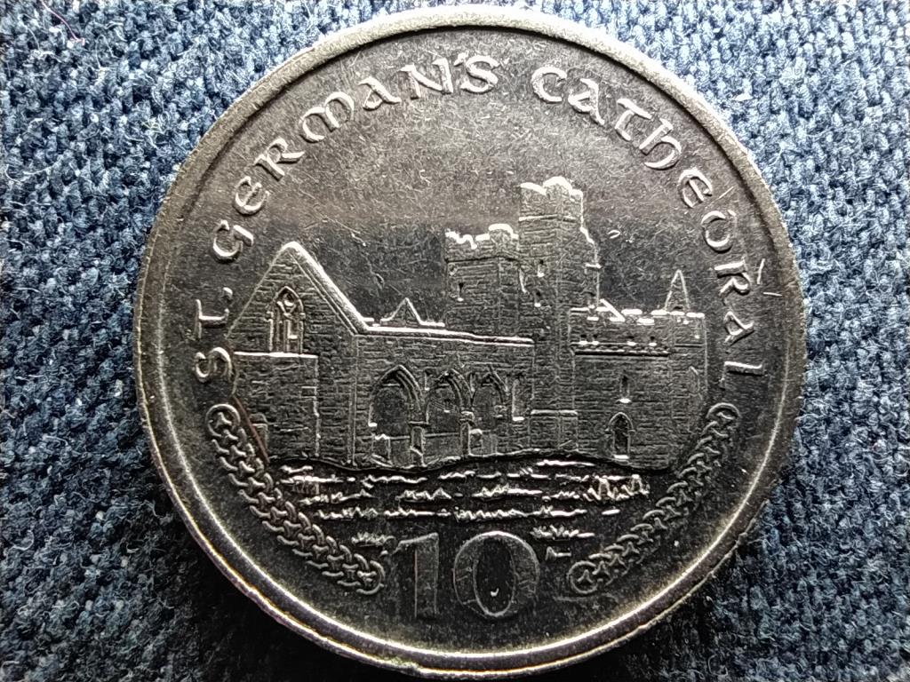 Man-sziget II. Erzs&eacute;bet 10 penny