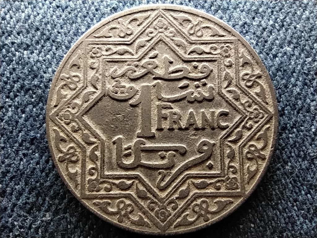 Marokk&oacute; Mulay Yusuf (1912-1927) 1 frank