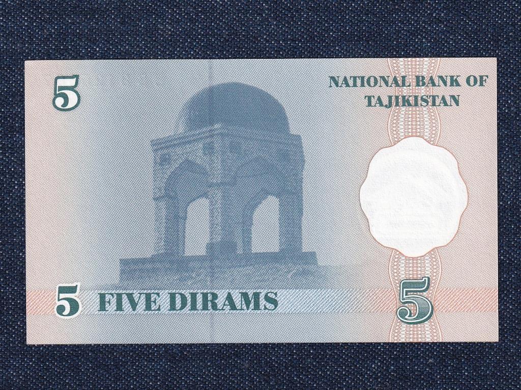 T&aacute;dzsikiszt&aacute;n 5 diram bankjegy