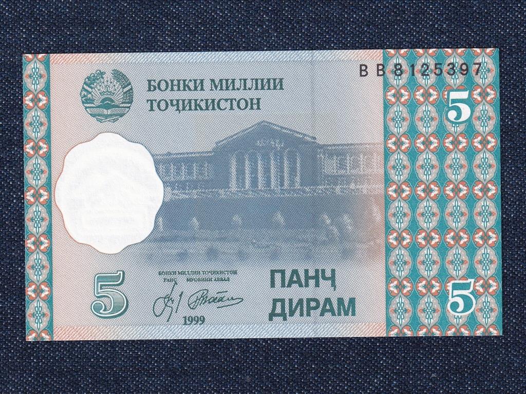 T&aacute;dzsikiszt&aacute;n 5 diram bankjegy