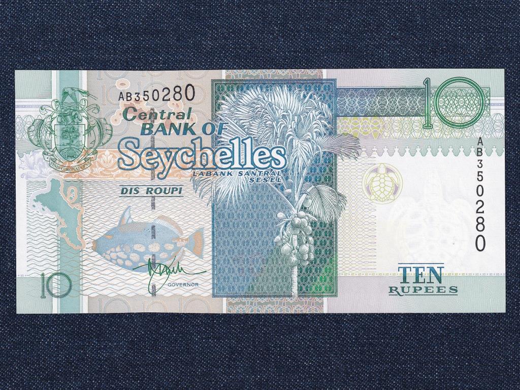 Seychelle-szigetek 10 r&uacute;pia bankjegy