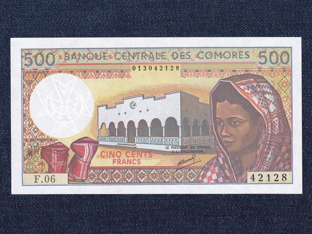Comoro-szigetek Sz&ouml;vets&eacute;gi Iszl&aacute;m K&ouml;zt&aacute;rsas&aacute;g (1975-2001) 500 Frank bankjegy