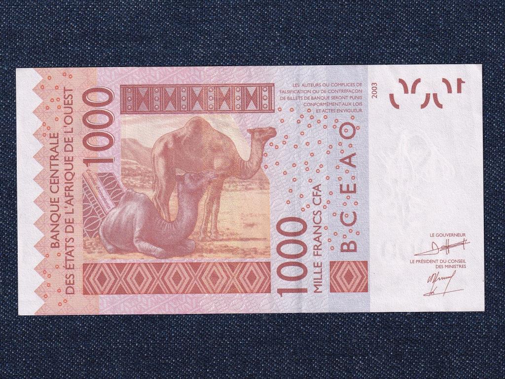 Nyugat-Afrikai &Aacute;llamok 1000 Frank bankjegy