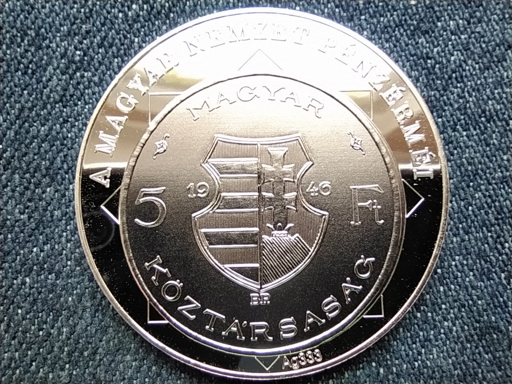 A magyar nemzet p&eacute;nz&eacute;rm&eacute;i A forint rendszer bevezet&eacute;se 1946-1948 .333 ez&uuml;st