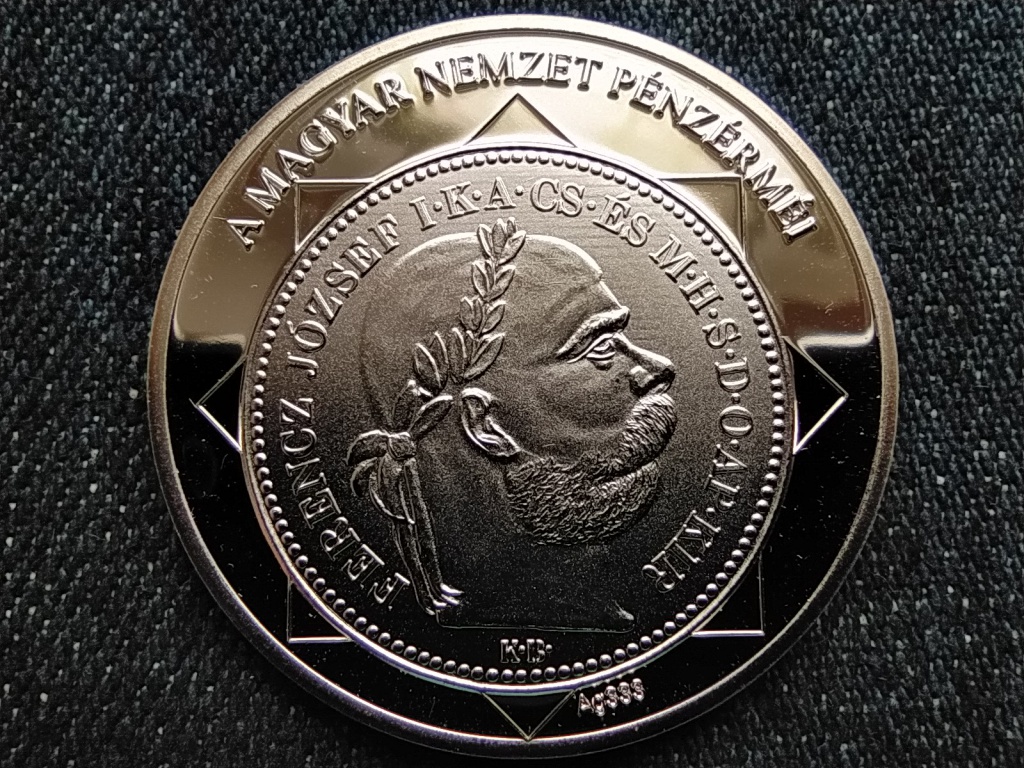 A magyar nemzet p&eacute;nz&eacute;rm&eacute;i Az első magyar korona 1848-1916 .333 ez&uuml;st