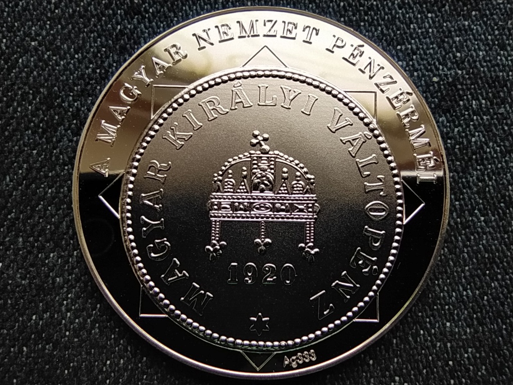 A magyar nemzet p&eacute;nz&eacute;rm&eacute;i Az utols&oacute; k&ouml;rm&ouml;cb&aacute;nyai veret 1920-1926 .333 ez&uuml;st