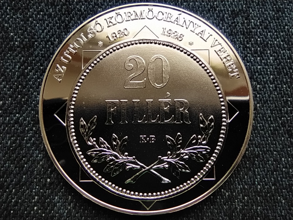 A magyar nemzet p&eacute;nz&eacute;rm&eacute;i Az utols&oacute; k&ouml;rm&ouml;cb&aacute;nyai veret 1920-1926 .333 ez&uuml;st