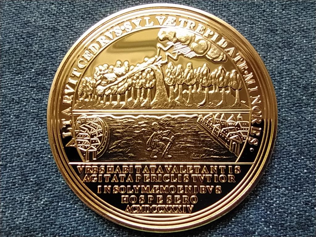 Magyar arany&oacute;ri&aacute;sok Wessel&eacute;nyi Istv&aacute;n hal&aacute;l&aacute;nak eml&eacute;k&eacute;re 24 aranyduk&aacute;t 1734 ut&aacute;nveret