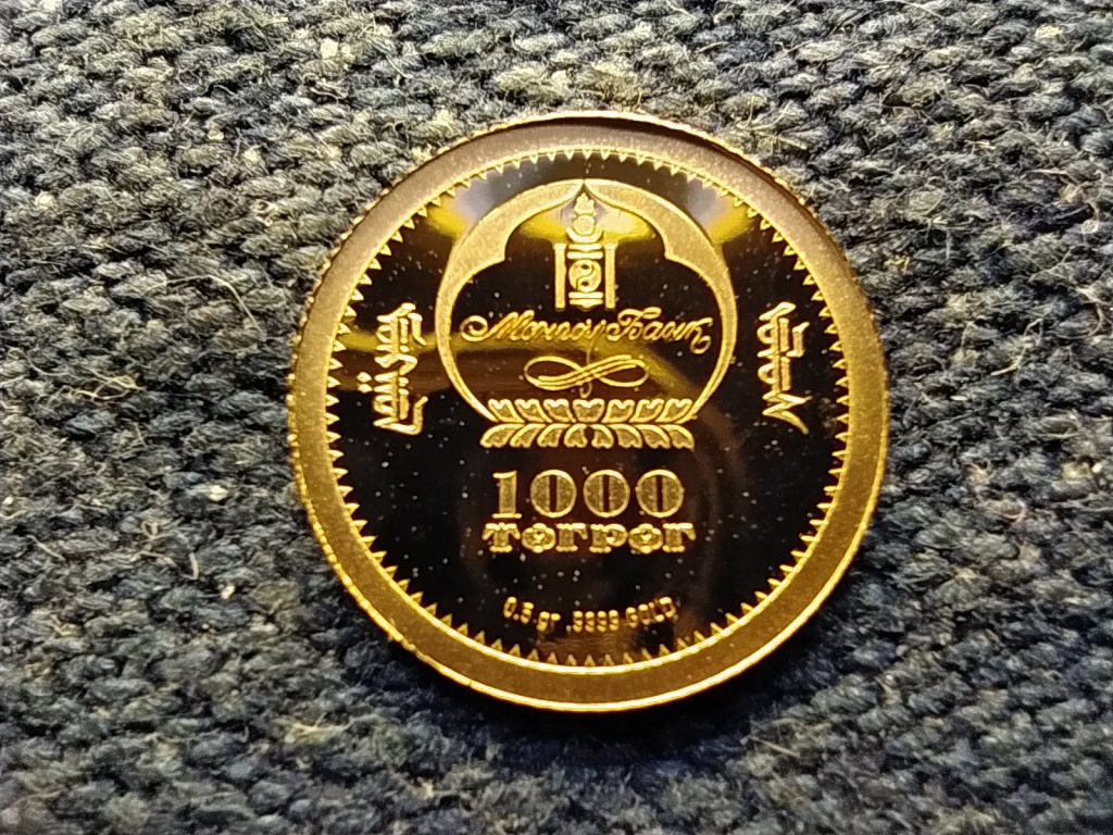 Mong&oacute;lia A kakas &eacute;ve .999 arany 1000 Terper 0,5g