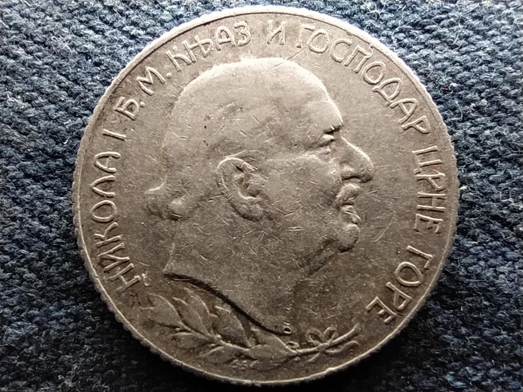 Montenegr&oacute; I. Mikl&oacute;s (1860-1918) .835 ez&uuml;st 1 perper