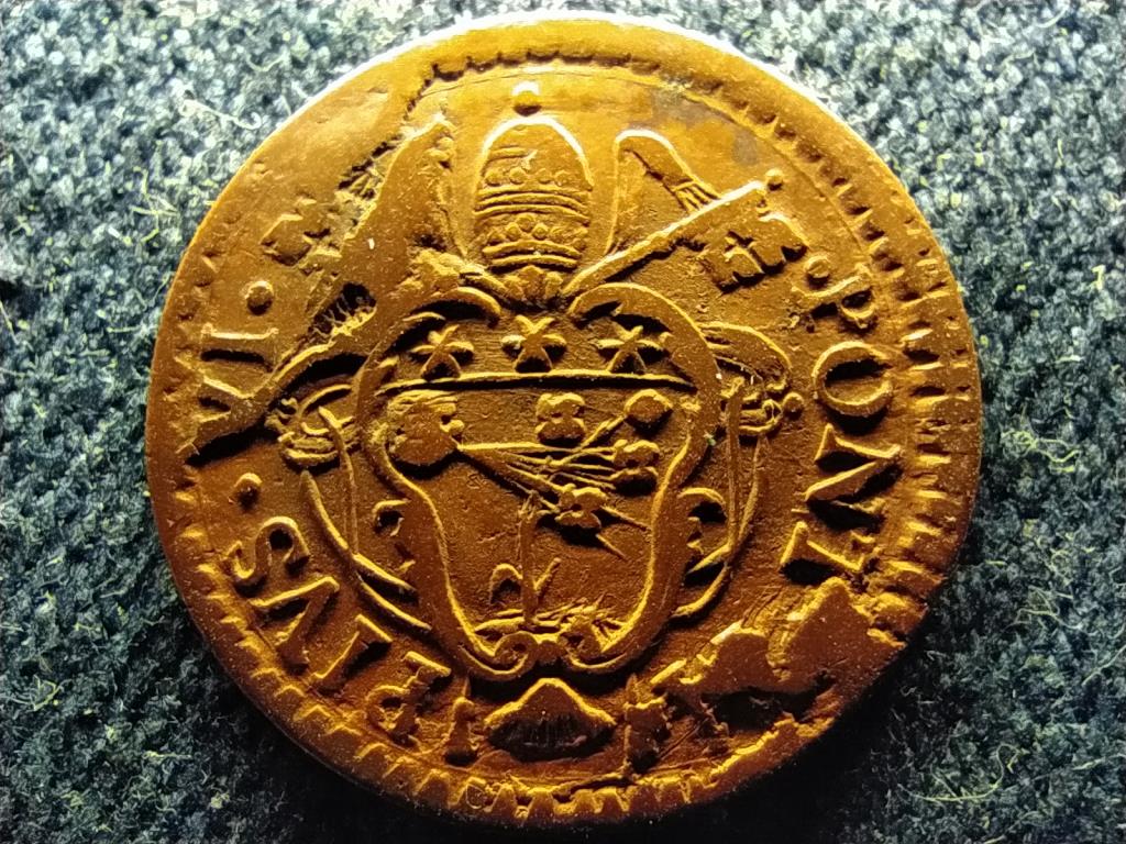 P&aacute;pai &aacute;llam VI. Piusz (1775-1799) 1 Quattrino