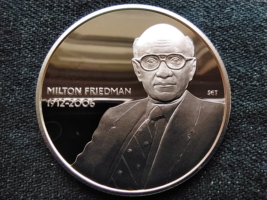 110 &eacute;ve sz&uuml;letett Milton Friedman .925 ez&uuml;st 15000 Forint