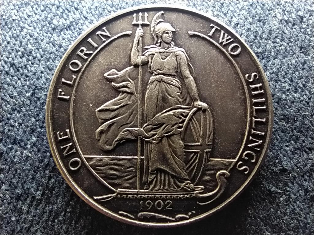 Anglia VII. Edu&aacute;rd (1901-1910) .925 ez&uuml;st 1 Florin 2 Shilling