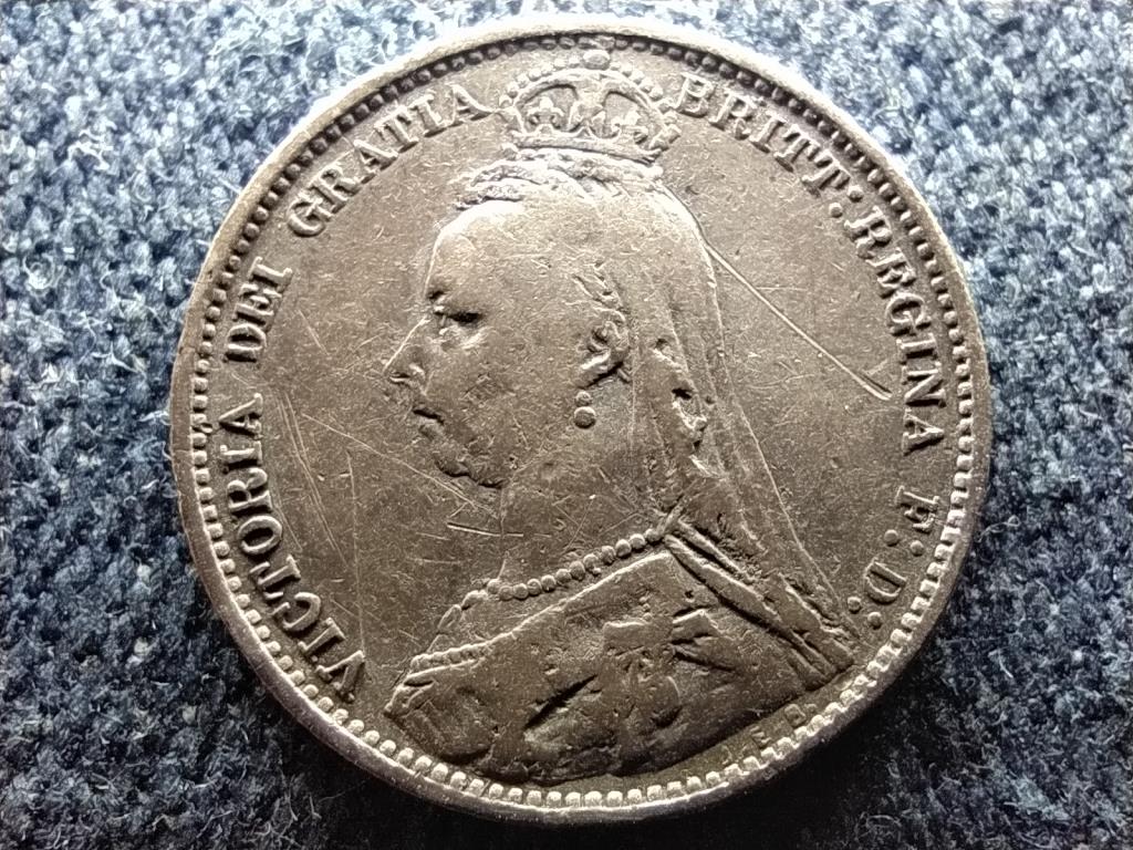 Anglia Vikt&oacute;ria (1837-1901) .925 ez&uuml;st 6 Pence