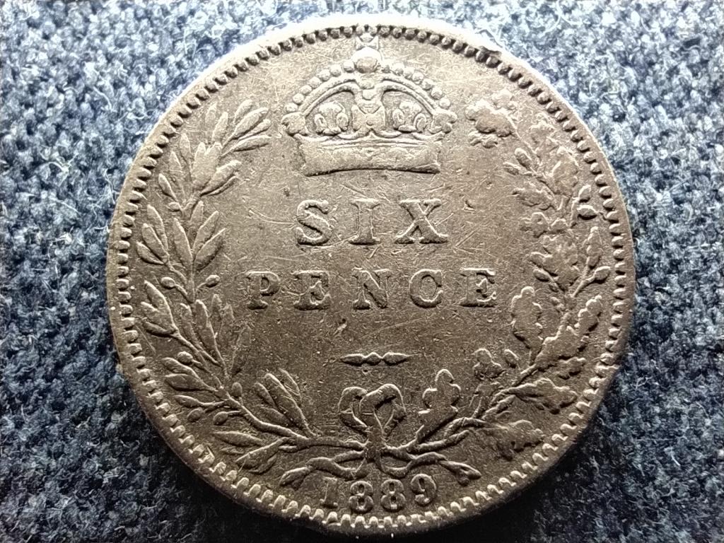 Anglia Vikt&oacute;ria (1837-1901) .925 ez&uuml;st 6 Pence
