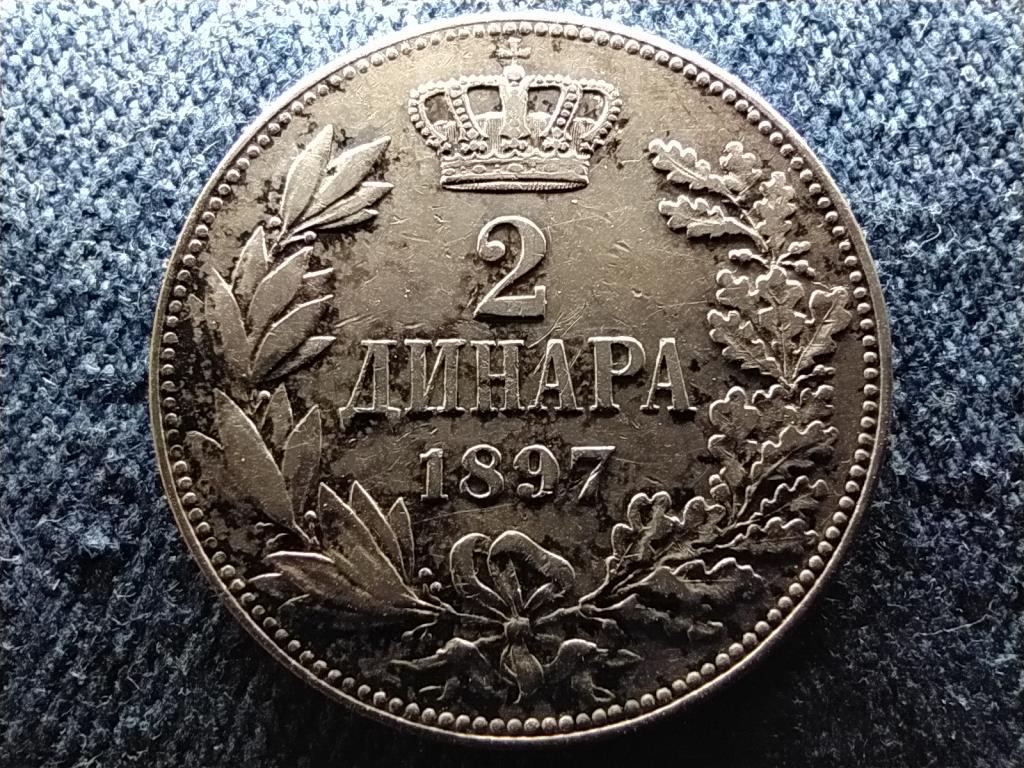 Szerbia I. S&aacute;ndor (1889-1903) .835 ez&uuml;st 2 d&iacute;n&aacute;r