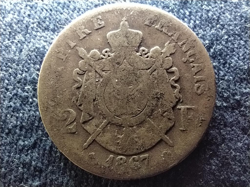 Franciaorsz&aacute;g III. Nap&oacute;leon (1852-1870) .835 ez&uuml;st 2 frank