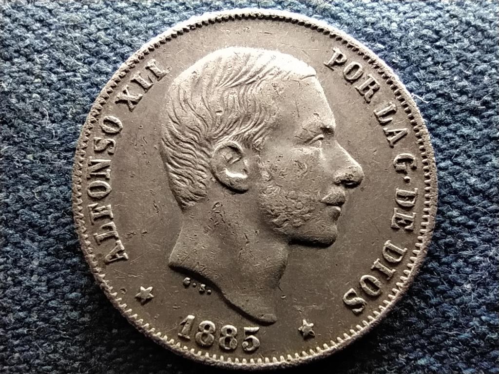 F&uuml;l&ouml;p-szigetek XII. Alfonz (1870-1885) .835 Ez&uuml;st 20 Centimo 