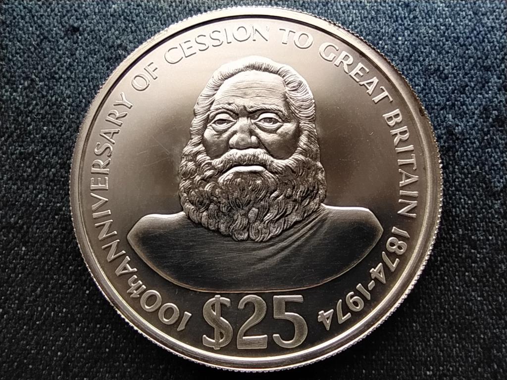 Fidzsi-szigetek &Aacute;tenged&eacute;s Nagy-Britanni&aacute;nak .925 ez&uuml;st 25 Doll&aacute;r