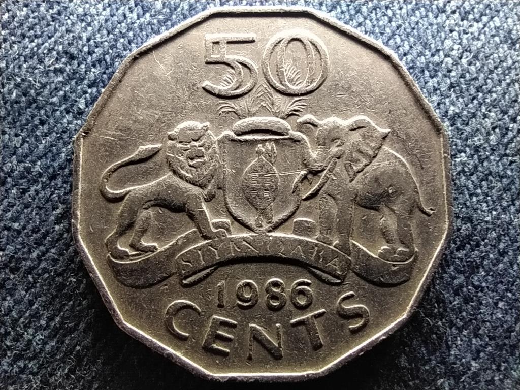 Szv&aacute;zif&ouml;ld III. Mswati (1986-2018) 50 cent