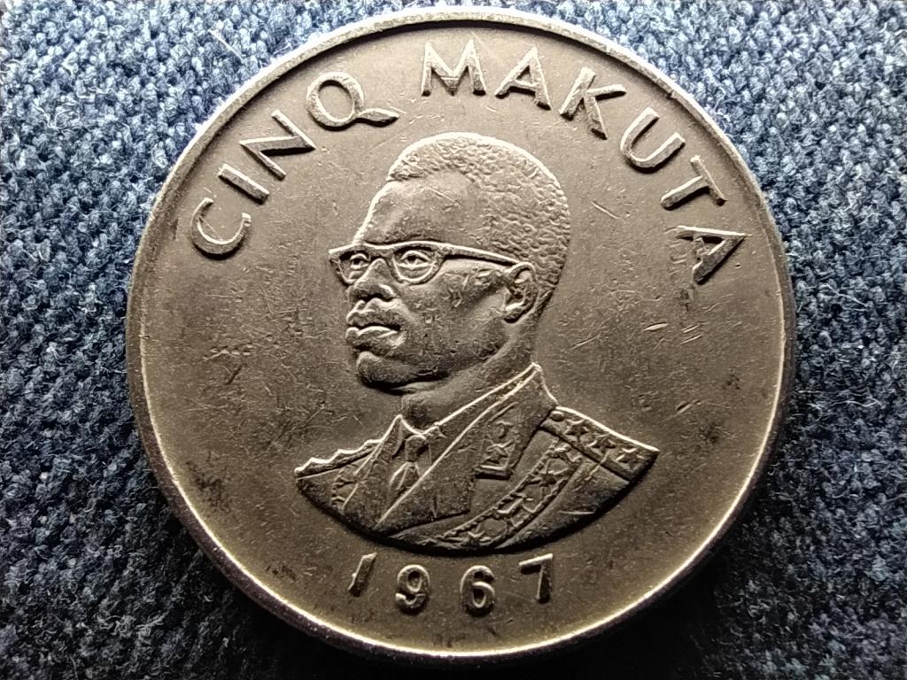 Kong&oacute; (Zaire) Mobutu Sese Seko (1971-1997) 5 makuta