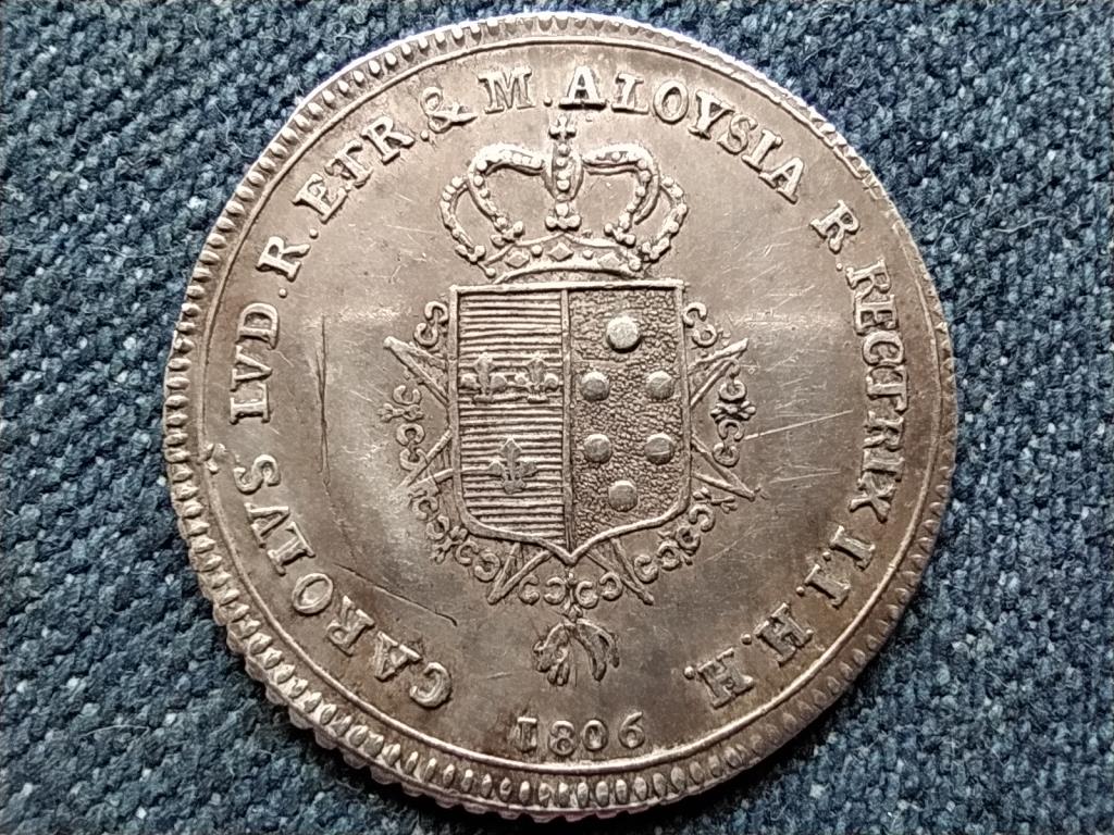 Toszk&aacute;na (Olasz &aacute;llamok) II. K&aacute;roly Lajos / Maria Luisa (1803-1807) .920 ez&uuml;st 1 L&iacute;ra