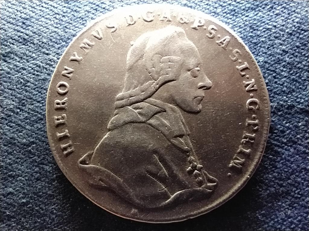 Ausztria Salzburgi P&uuml;sp&ouml;ks&eacute;g Hieronymus von Colloredo (1772-1803) .833 ez&uuml;st 1 Tall&eacute;r