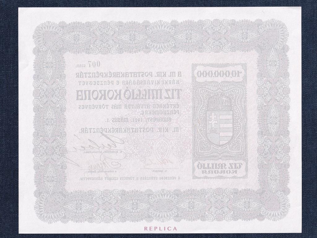 Korona p&eacute;nzt&aacute;rjegyek 10 milli&oacute; Korona bankjegy