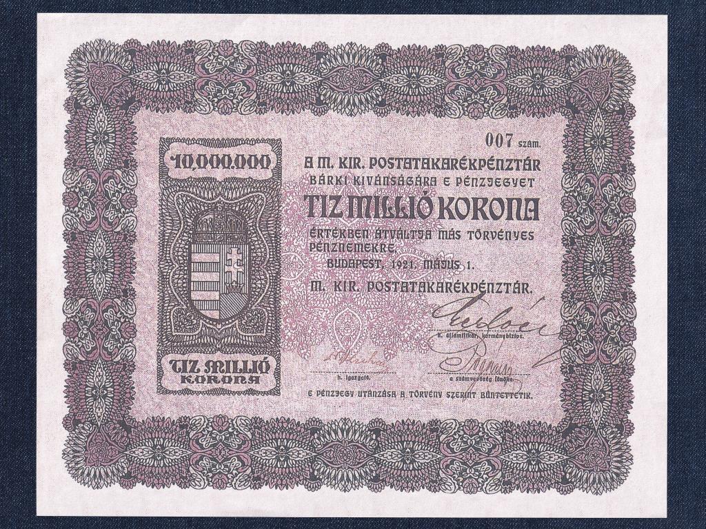 Korona p&eacute;nzt&aacute;rjegyek 10 milli&oacute; Korona bankjegy