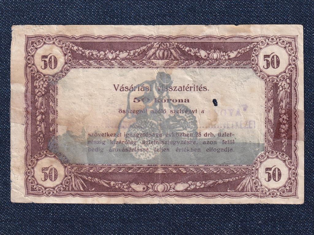 V&aacute;s&aacute;rl&aacute;si visszat&eacute;r&iacute;t&eacute;s 50 Korona bankjegy