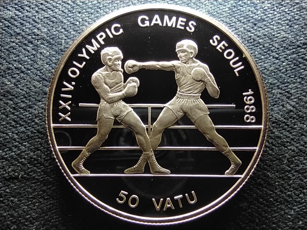 Vanuatu XXIV Ny&aacute;ri Olimpia 1988 Sz&ouml;ul .925 ez&uuml;st 50 vatu