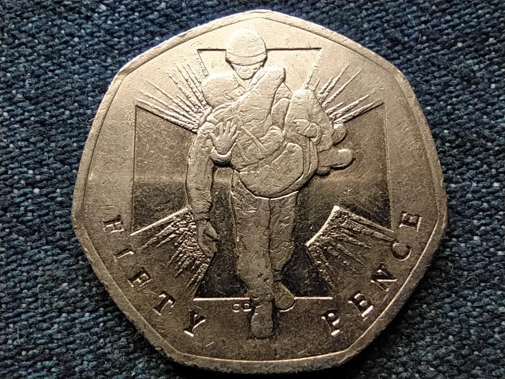 Anglia Vikt&oacute;ria kereszt 50 Pence